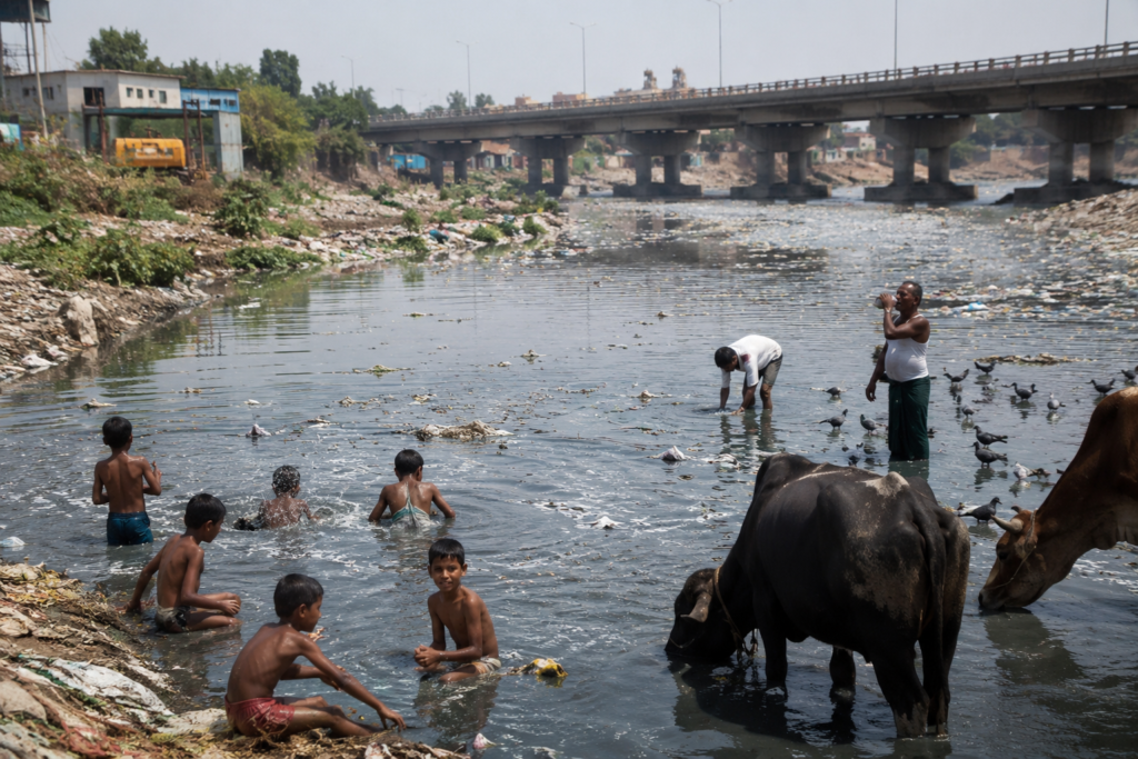 heavily polluted river glibalnaturereserve