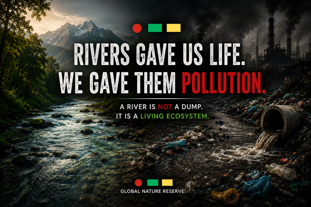 rivers are dying infographic